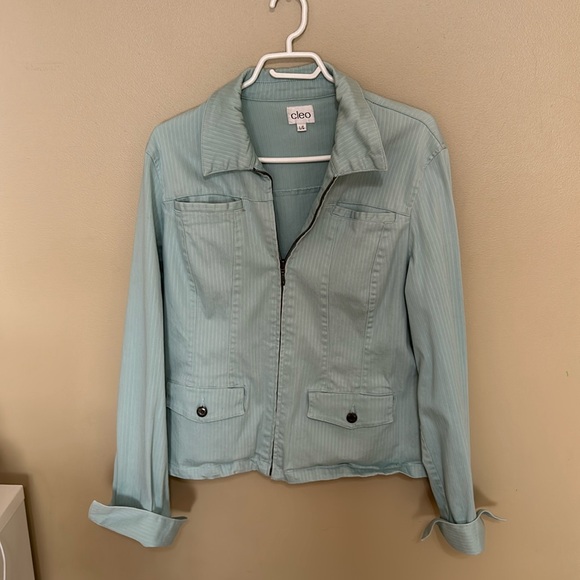 Cleo stretch zip up jeans jacket - Picture 1 of 6